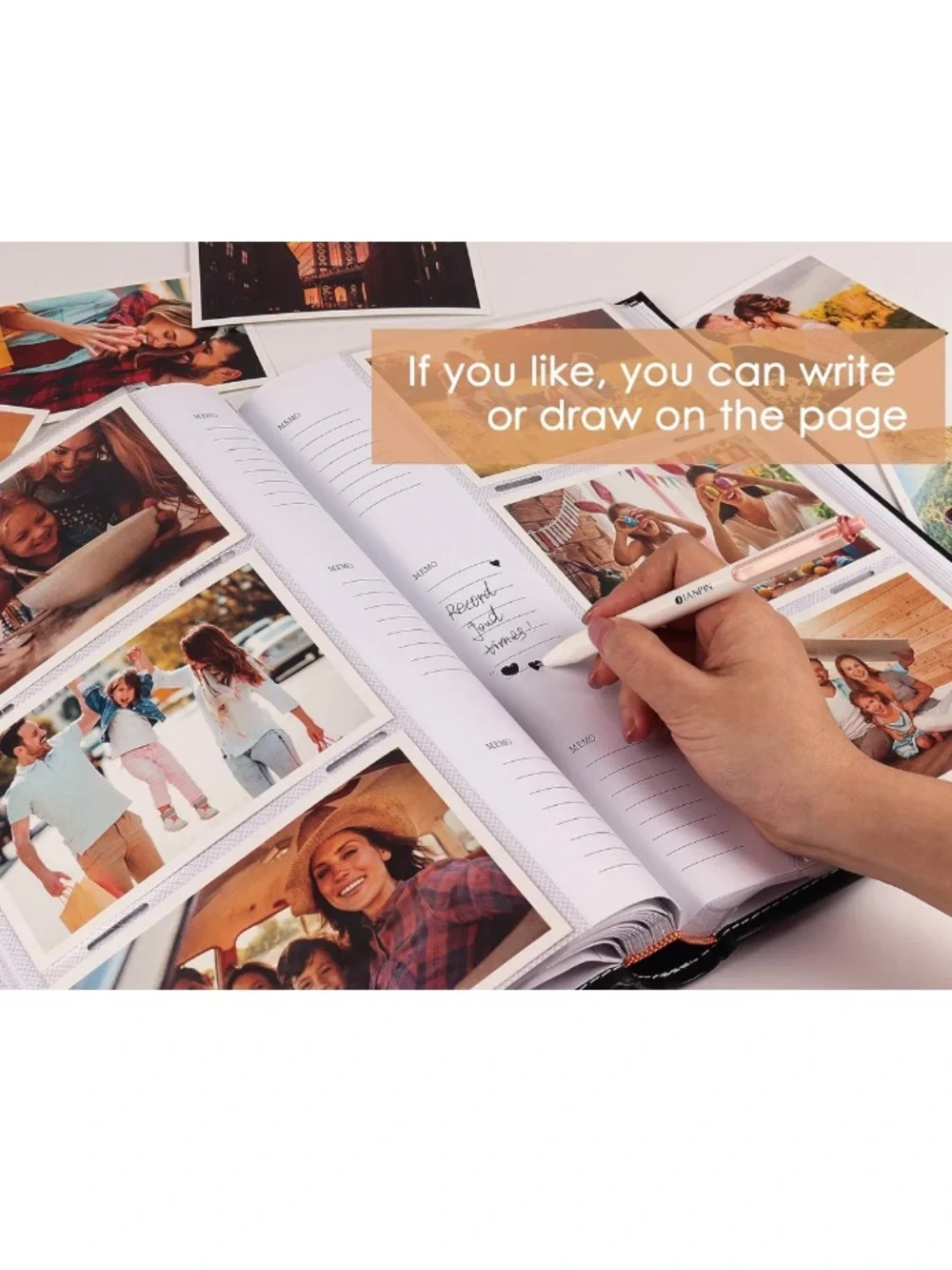Photo Album 4x6 Pictures 300 Pockets Premium Leather With Memo Space